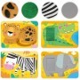 4 Puzzleuri tactile animale din salbaticie cu piese mari pentru copiii de peste 2 ani
